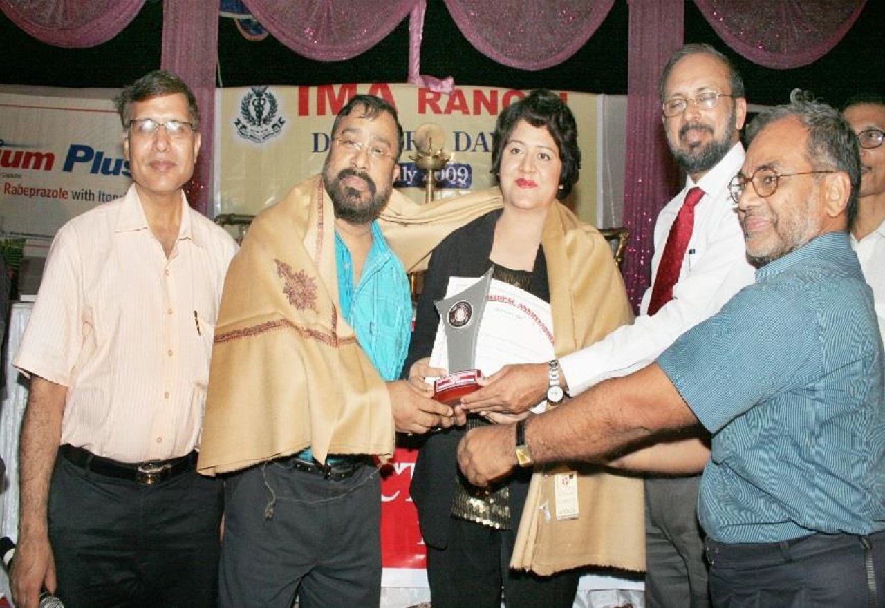 Dr. Bharti Kashyap: Award by State IMA, Jharkhand - 2009