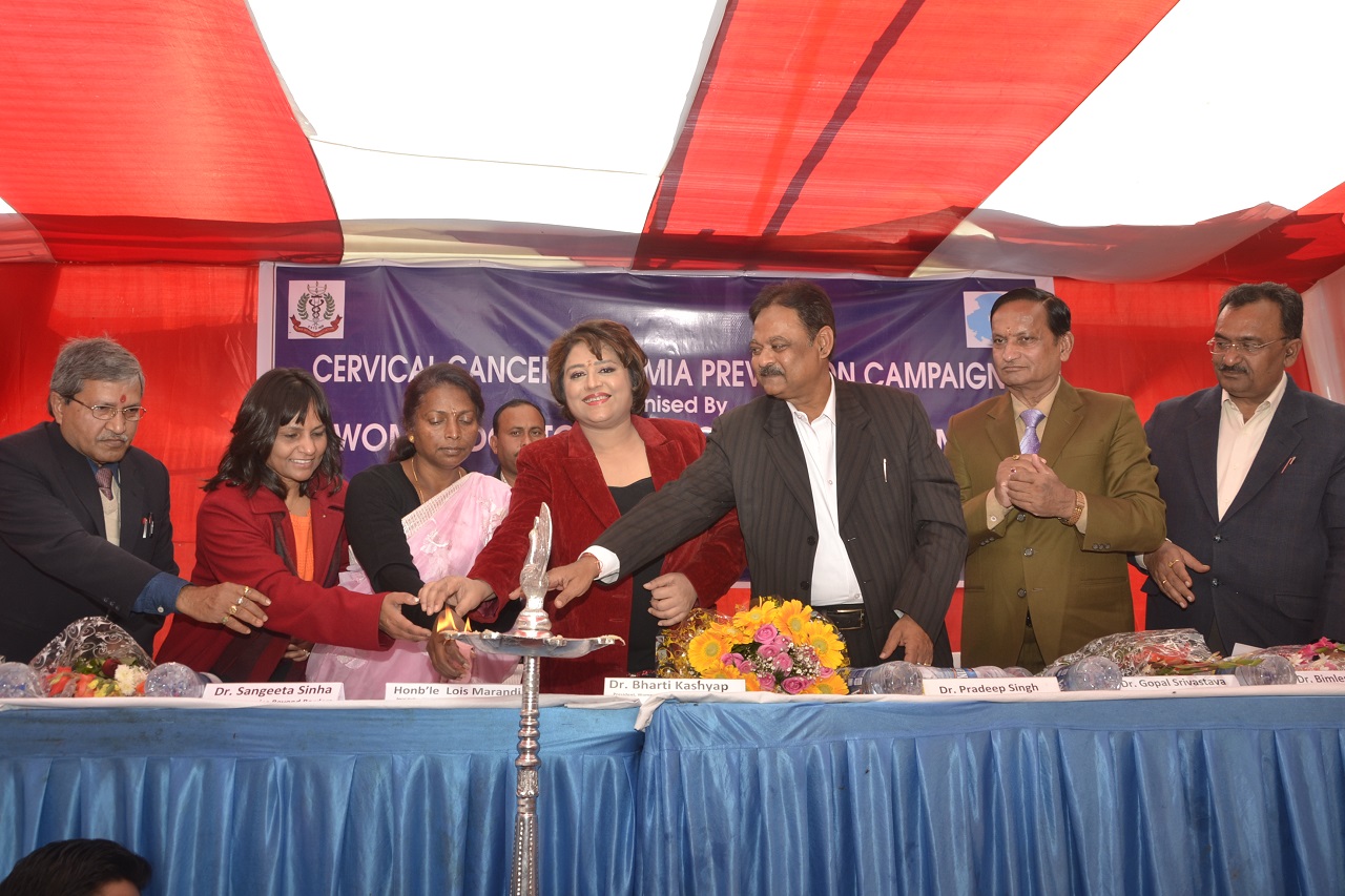Dr. Bharti Kashyap: Cervical Cancer and Anemia Prevention Camp at Sadar Hospital, Ranchi on 10-01-2015