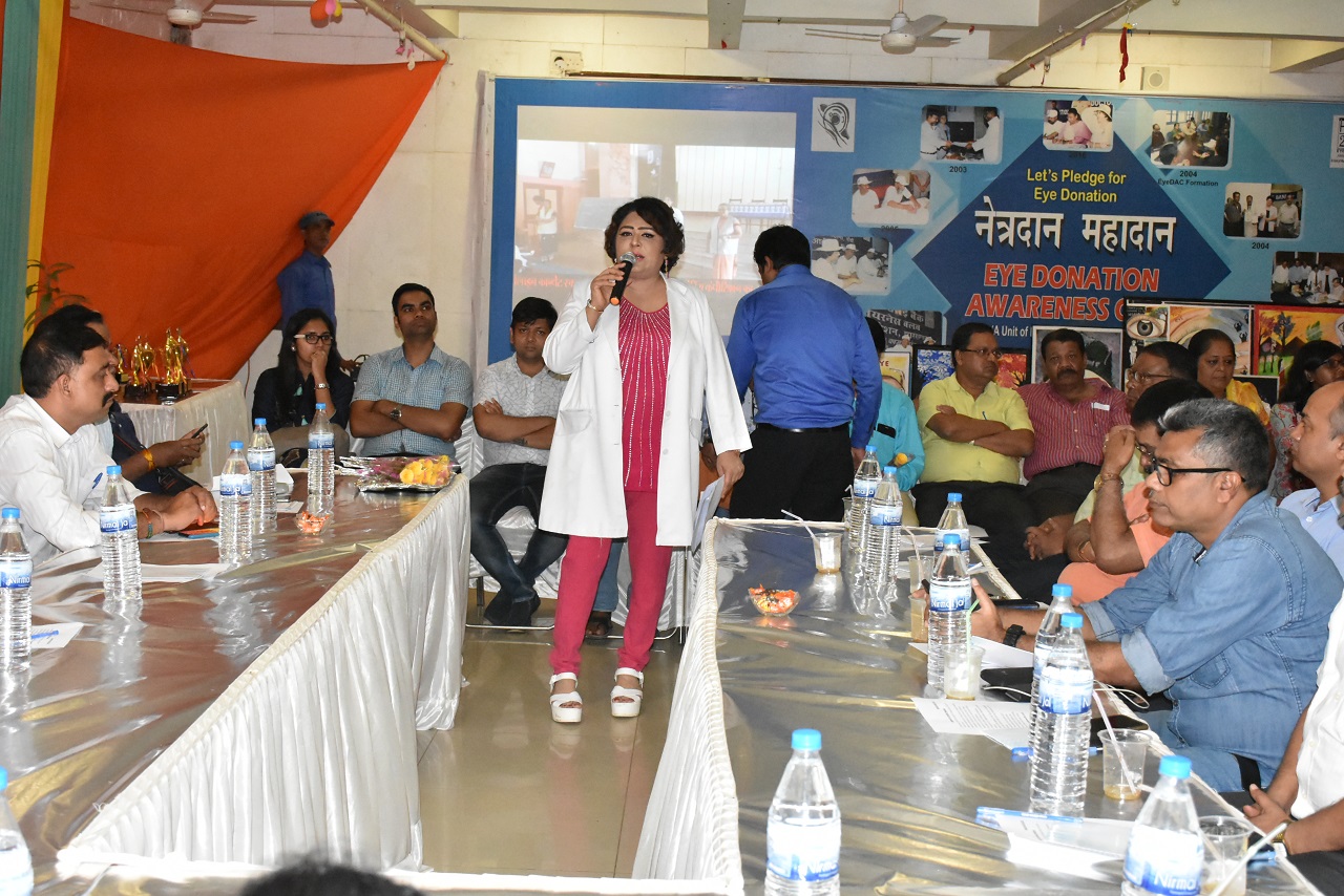 Dr. Bharti Kashyap:Half Yearly Meeting of Eye Donation Awareness Club on 04th September 2019