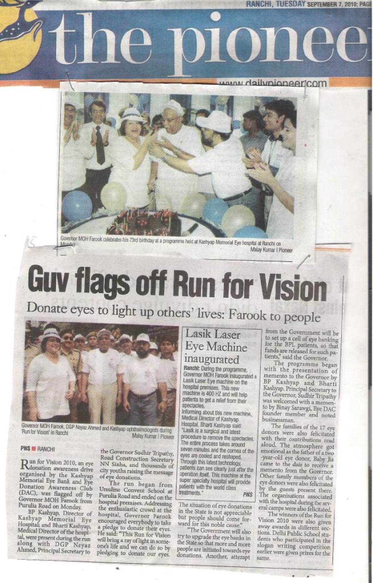 Dr. Bharti Kashyap: Run for Vision - 2010